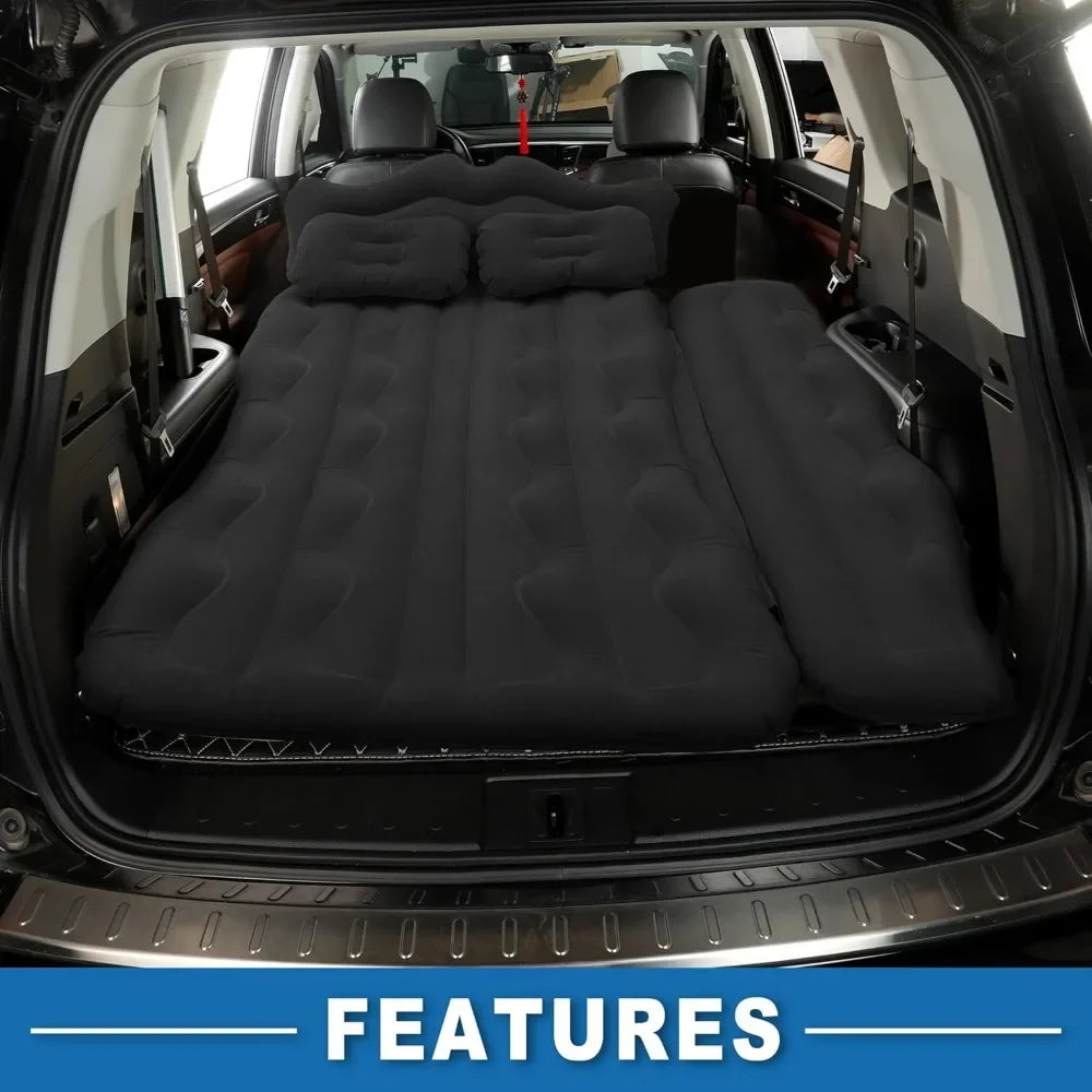 Car Air Mattress Sleeping Mat Comfortable 170x110x14cm Back Seat Bed Camping Air Mattress Bed with Pillows for Car SUV
